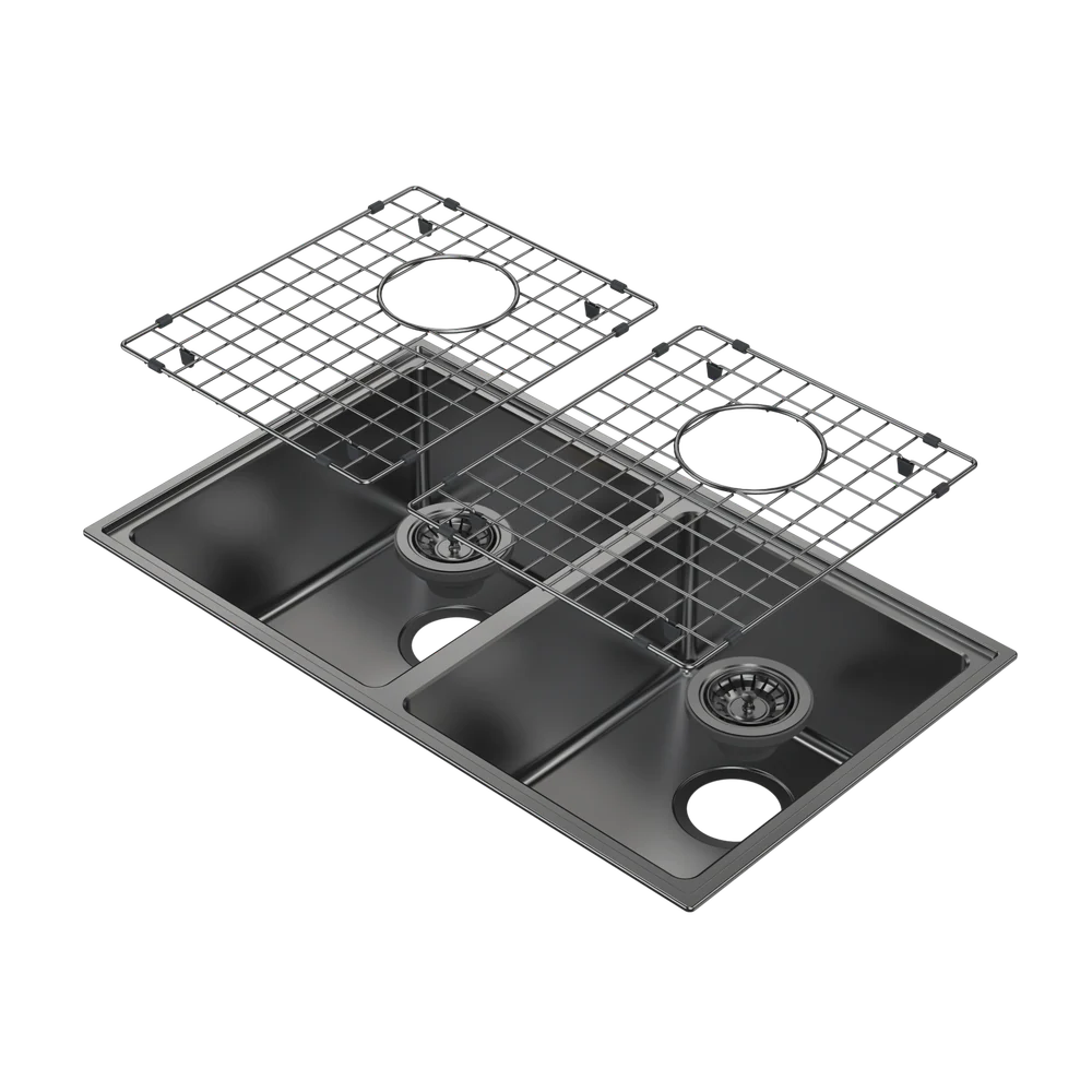 Caroma Urbane II Double Bowl Sink Gunmetal - Image 3
