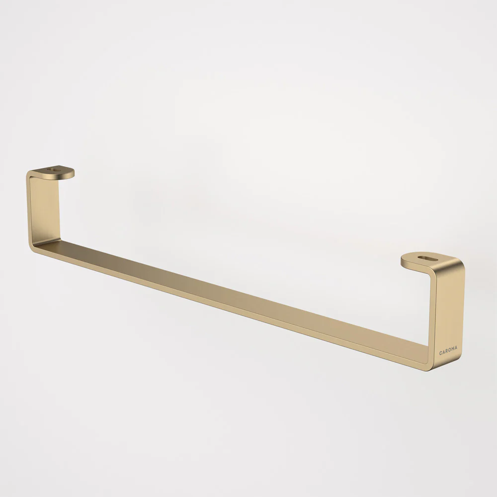 Caroma Urbane II Hand Wall Basin Integrated Rail Brushed Brass - Image 2