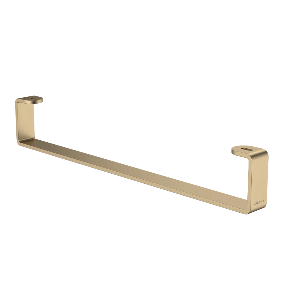 Caroma Urbane II Hand Wall Basin Integrated Rail Brushed Brass - Image 3