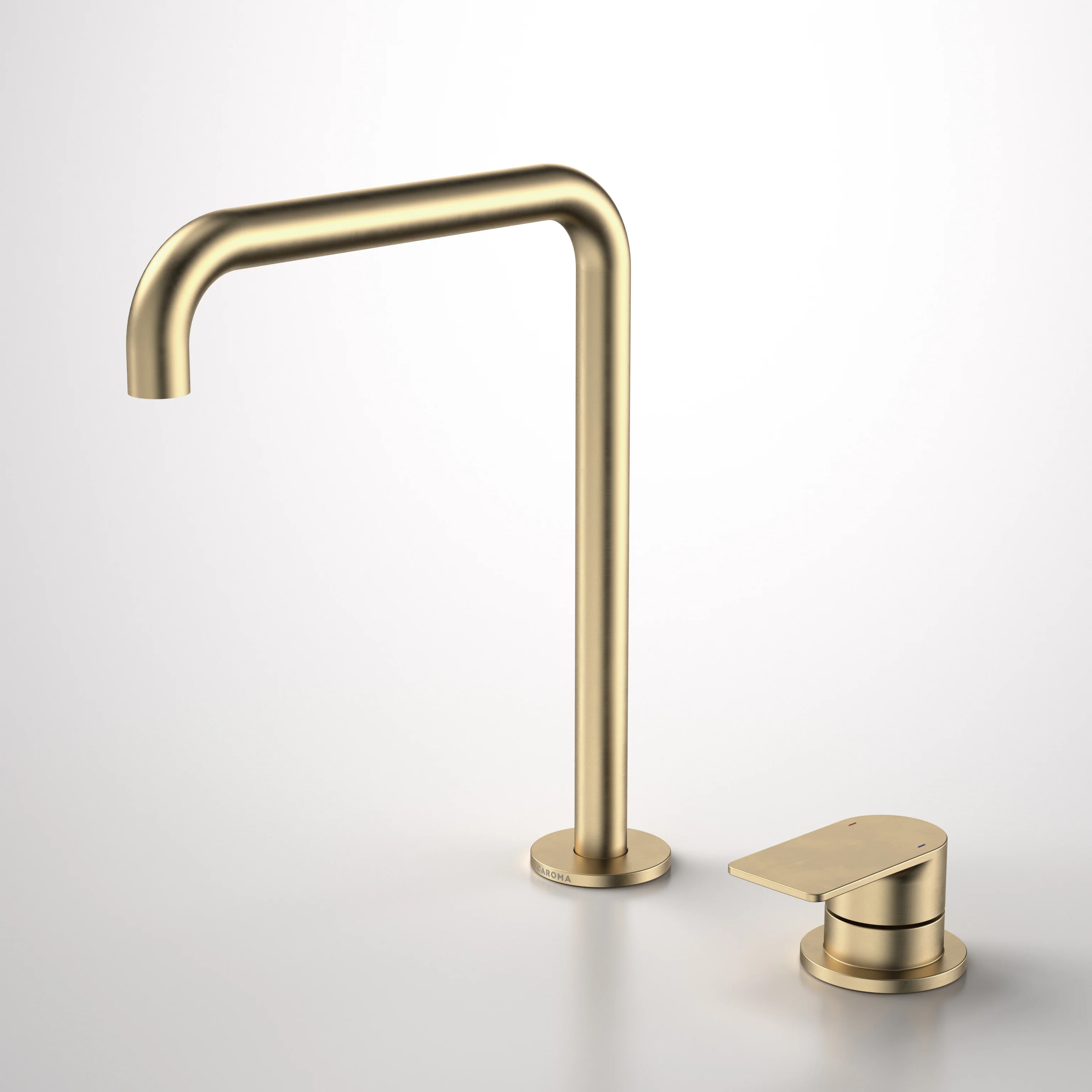 Caroma Urbane II Hob Basin/Sink Mixer Set 210mm Brushed Brass - Image 2