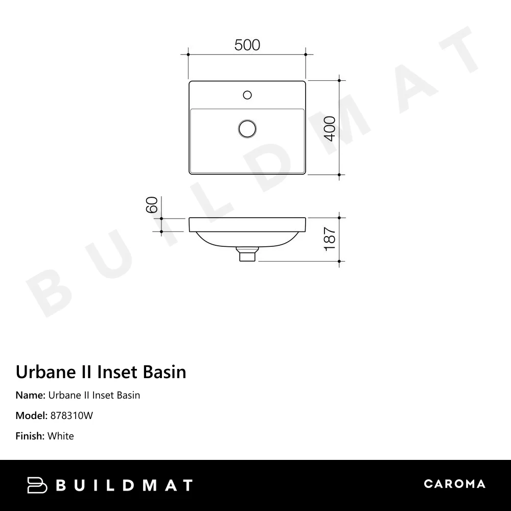 Caroma Urbane II Inset Basin - Image 4