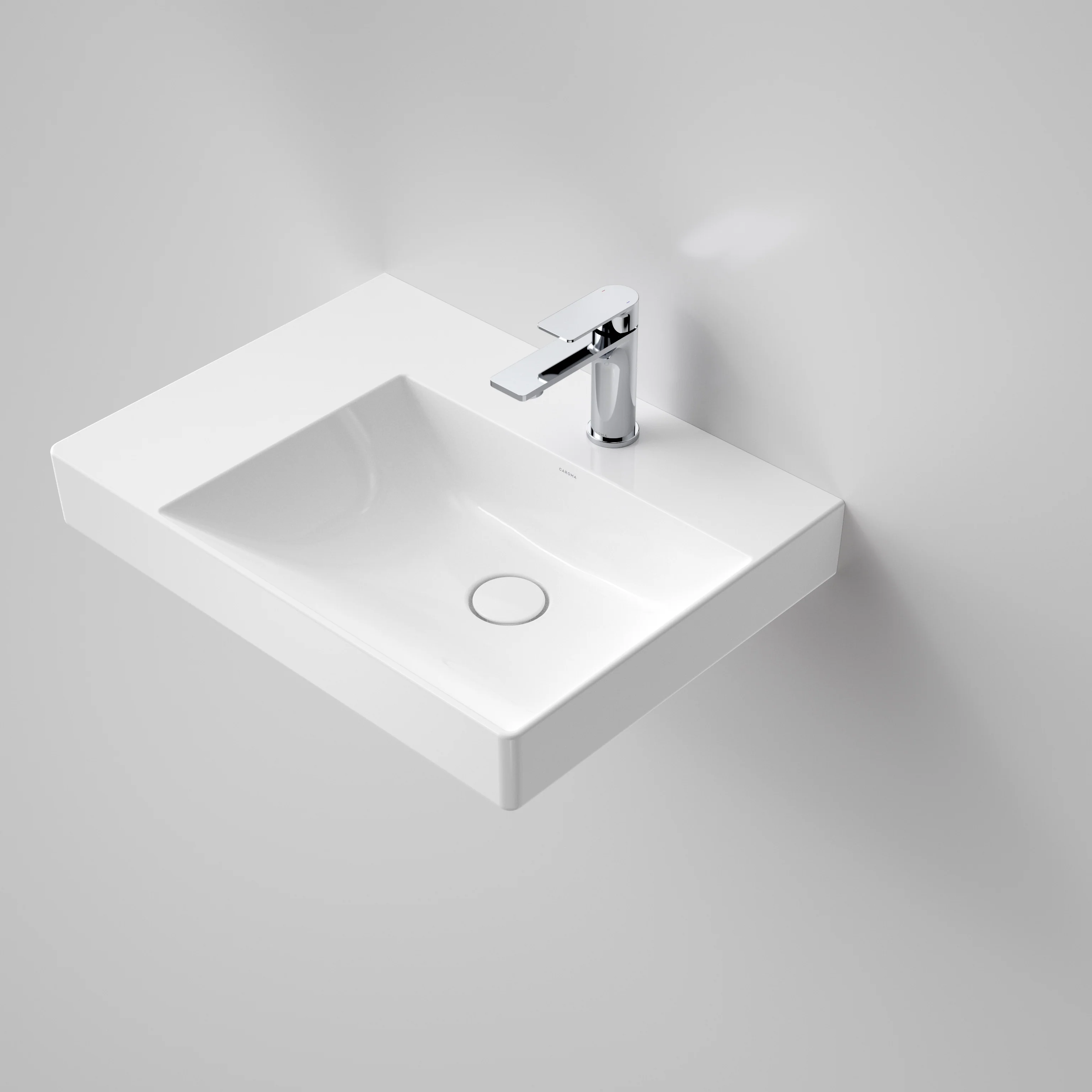 Caroma Urbane II Left Hand Shelf Wall Basin - Image 2