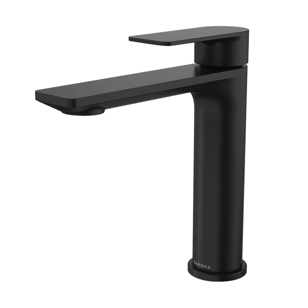 Caroma Urbane II Mid Tower Basin Mixer Lead Free Matte Black - Image 3
