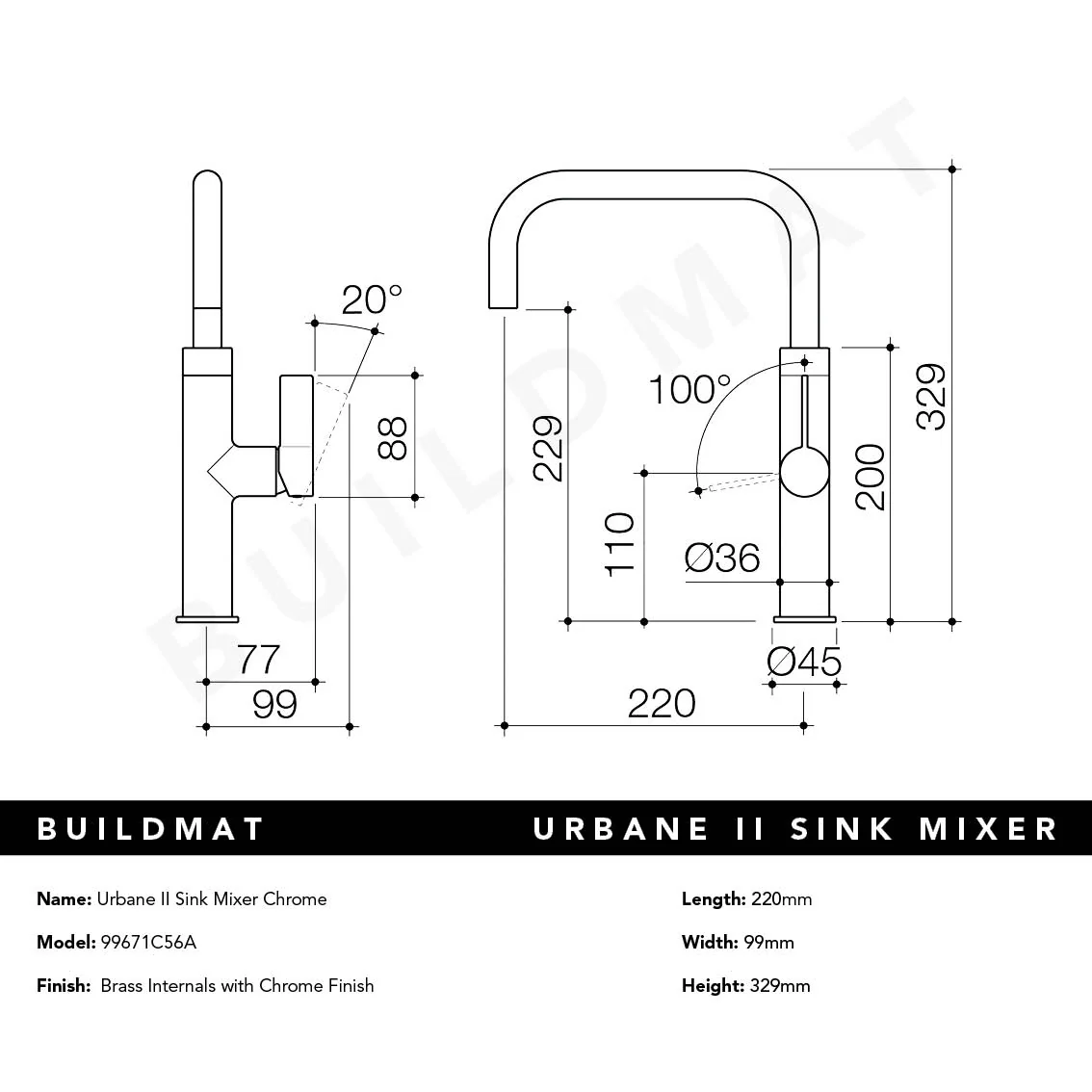 Caroma Urbane II Sink Mixer Chrome - Image 4