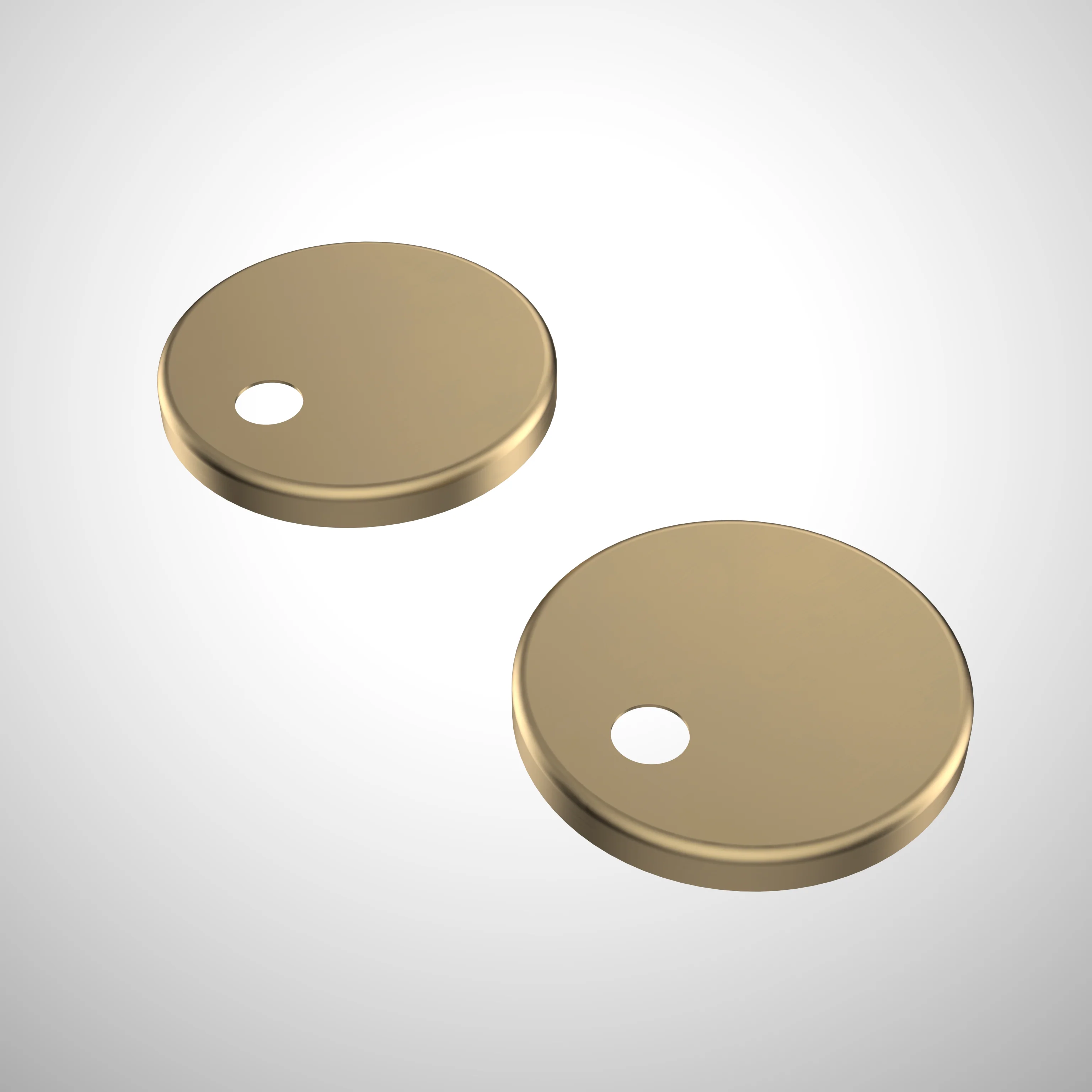 Caroma Urbane II Toilet Seat Hinge Caps Brushed Brass - Image 2
