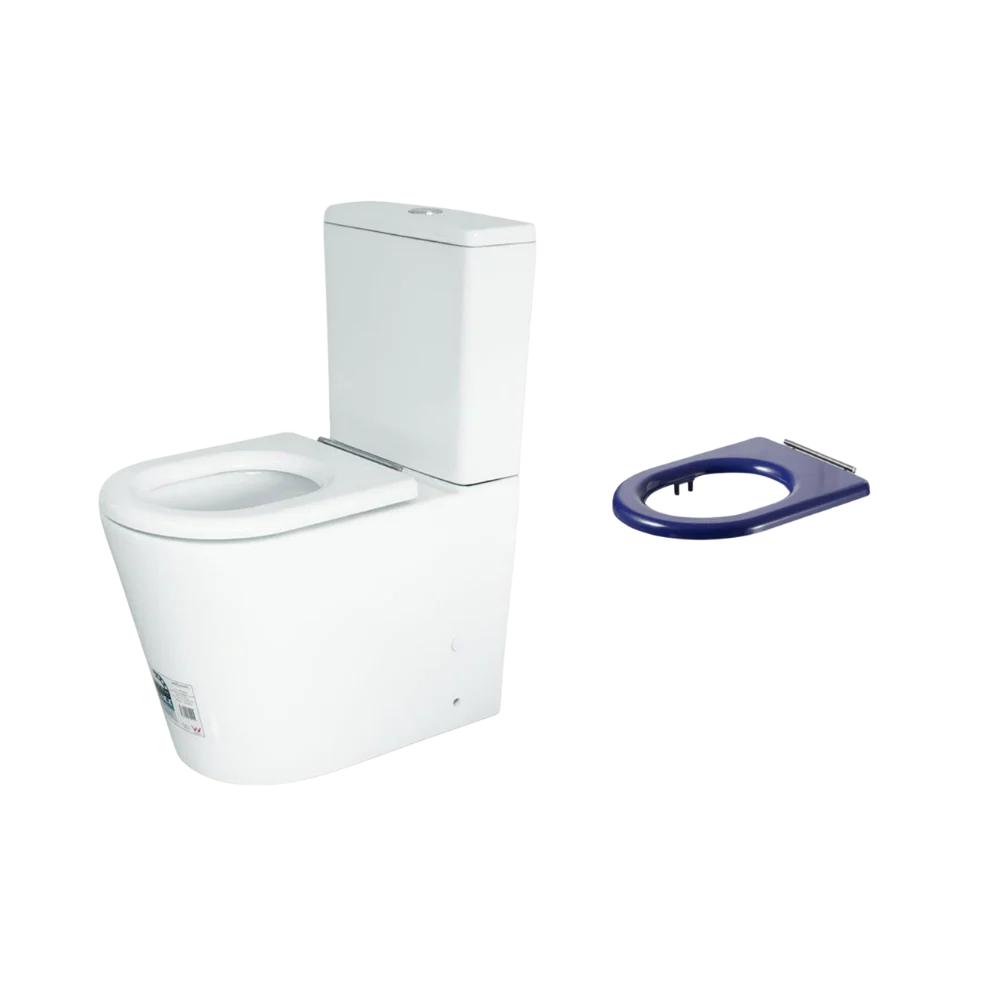 Johnson Suisse Venezia Comfort Height Tornado Flush Back to Wall Suite with Single Flap Seat - Image 7