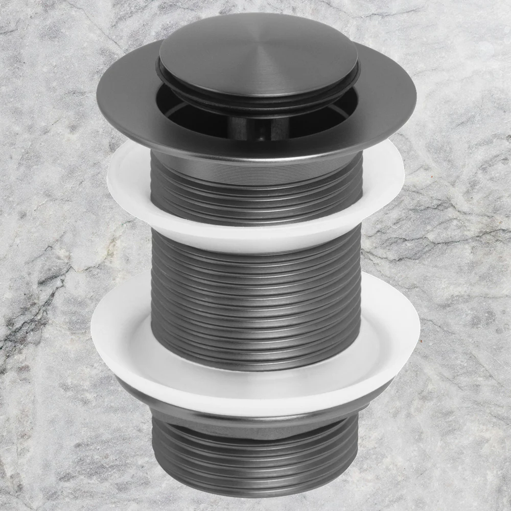 Johnson Suisse Venezia Pop-up Waste 32mm Without Overflow Brushed Gunmetal - Image 2