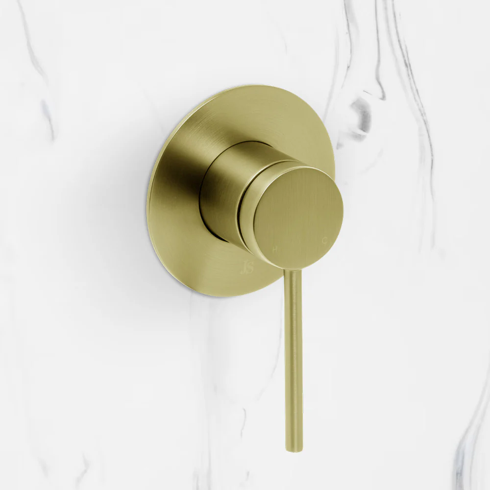 Johnson Suisse Venezia Shower Mixer Brushed Brass Gold - Image 2