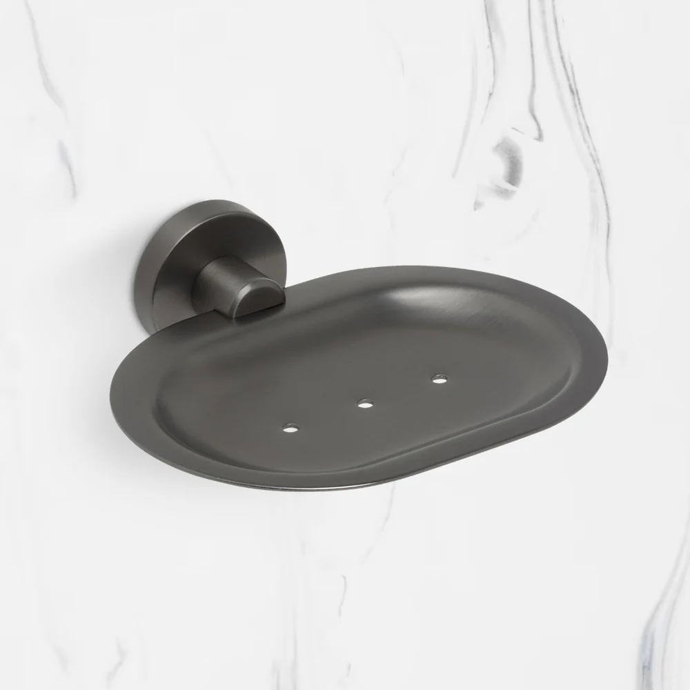 Johnson Suisse Venezia Soap Dish Brushed Gunmetal - Image 2