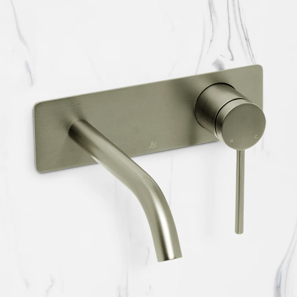 Johnson Suisse Venezia Wall Basin Mixer Brushed Nickel - Image 2