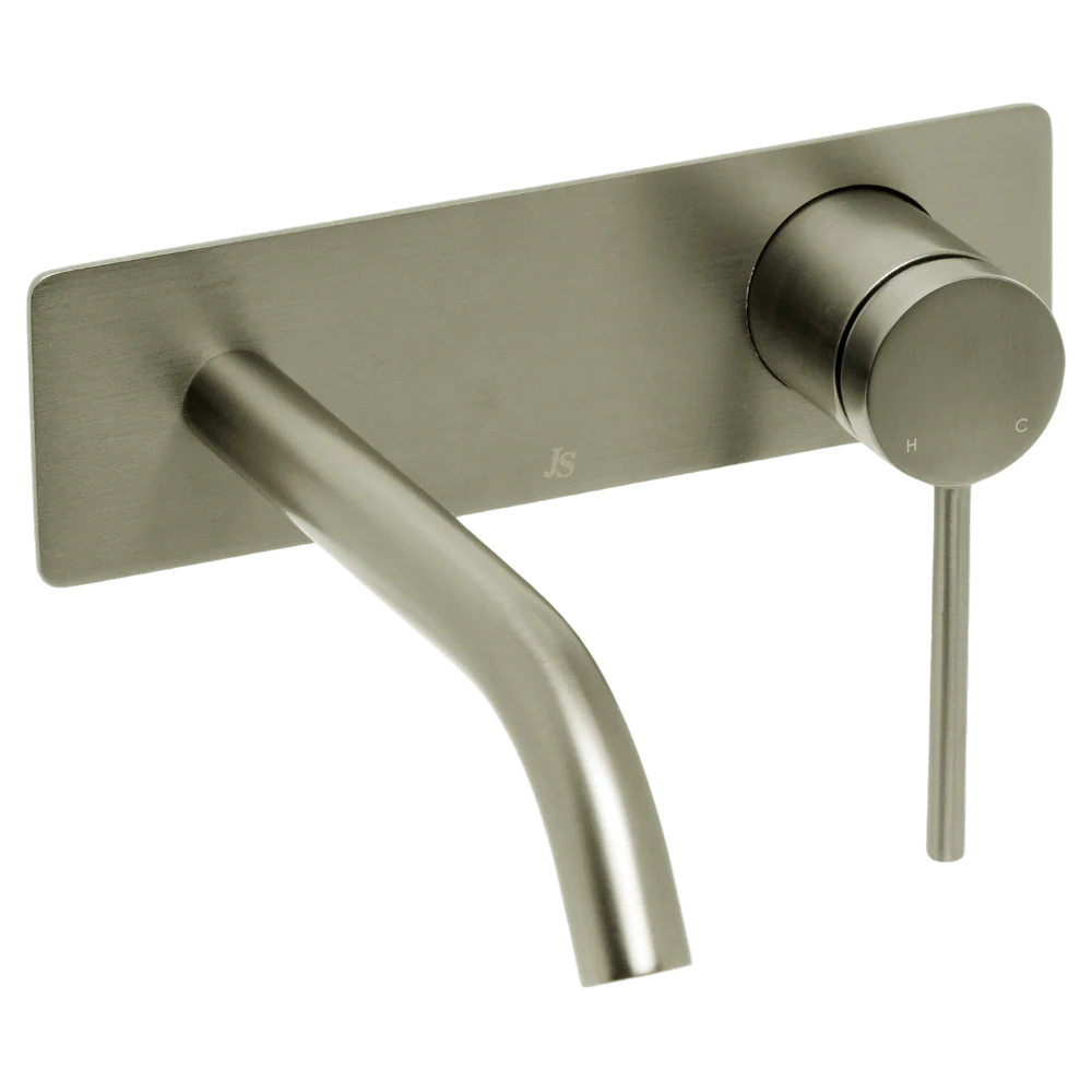 Johnson Suisse Venezia Wall Basin Mixer Brushed Nickel - Image 3