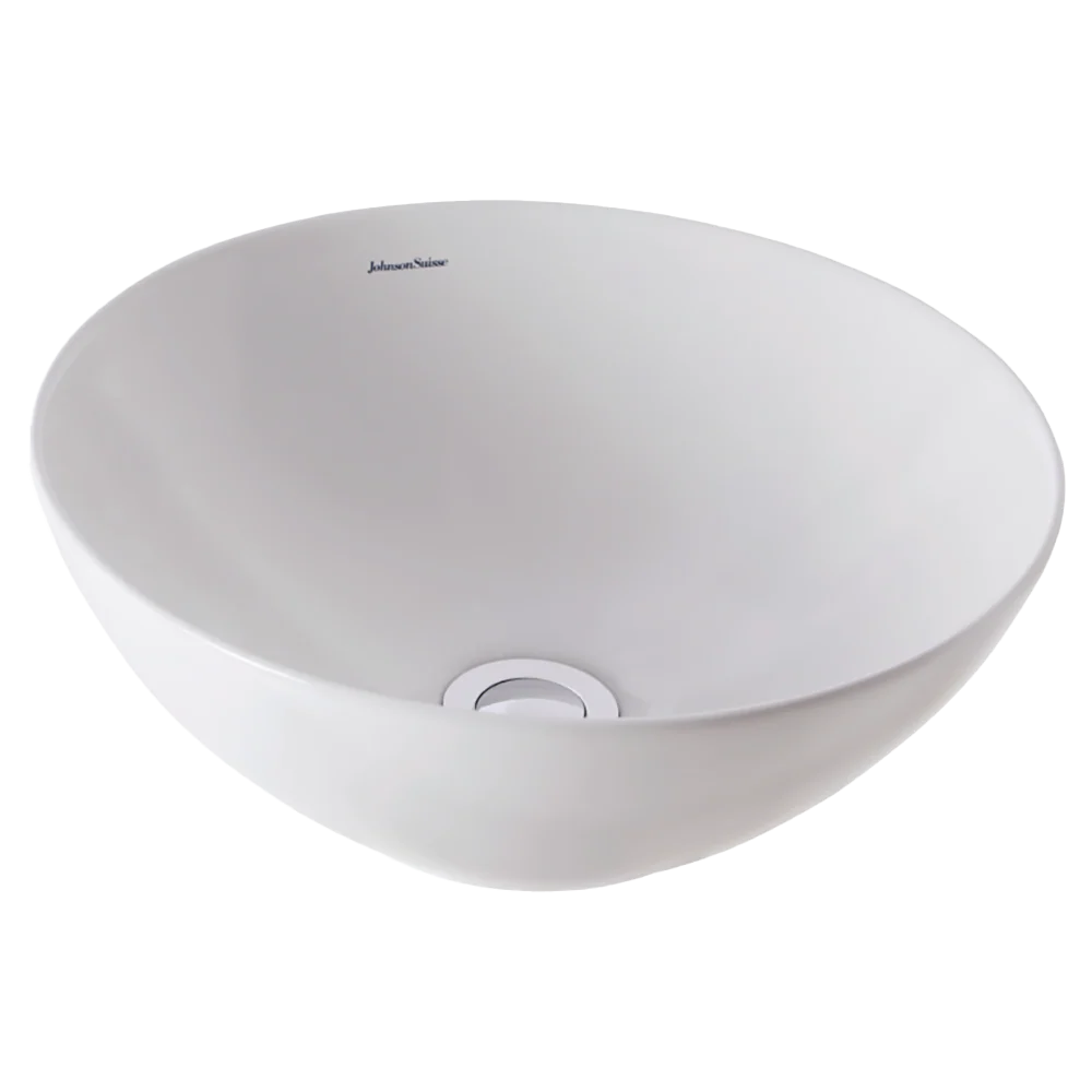 Johnson Suisse Venezia White Round Bowl Countertop Vessel
