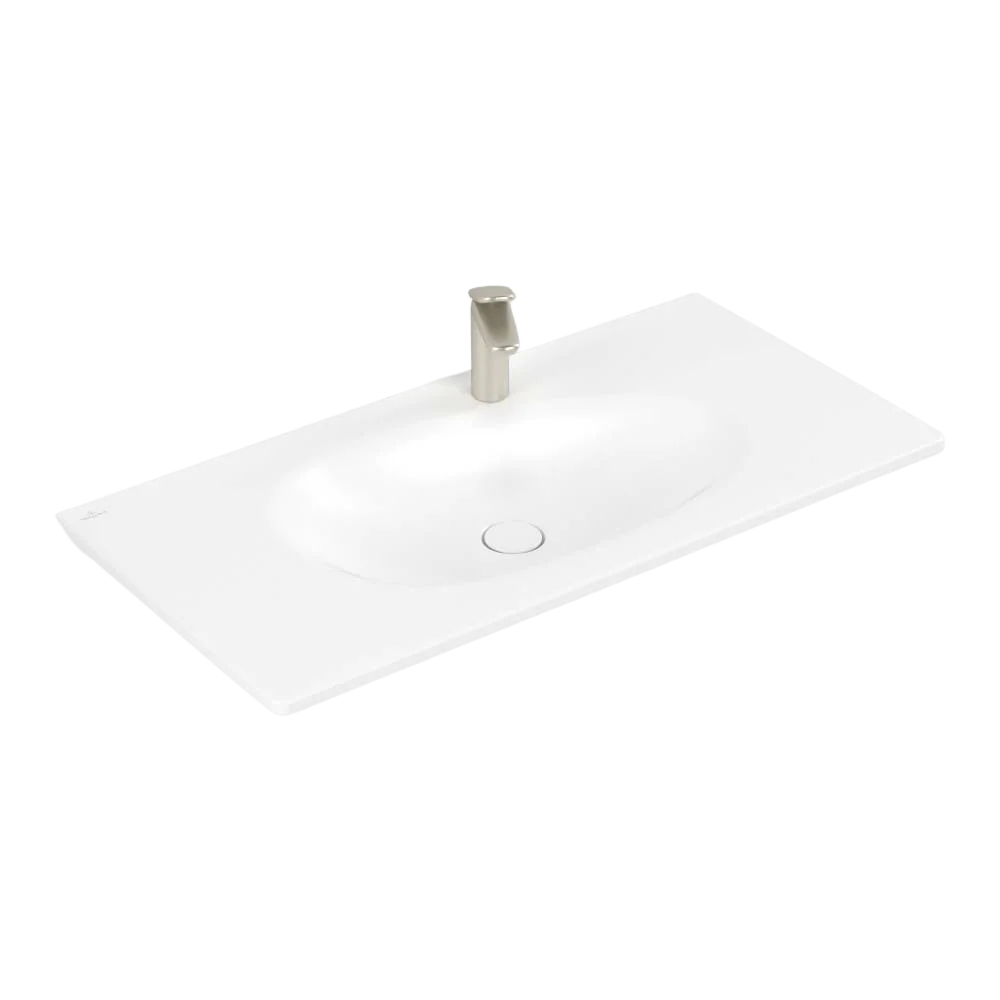 Villeroy & Boch Antao 1000mm Wall Hung Basin 1 Tap Hole Stone White - Image 3