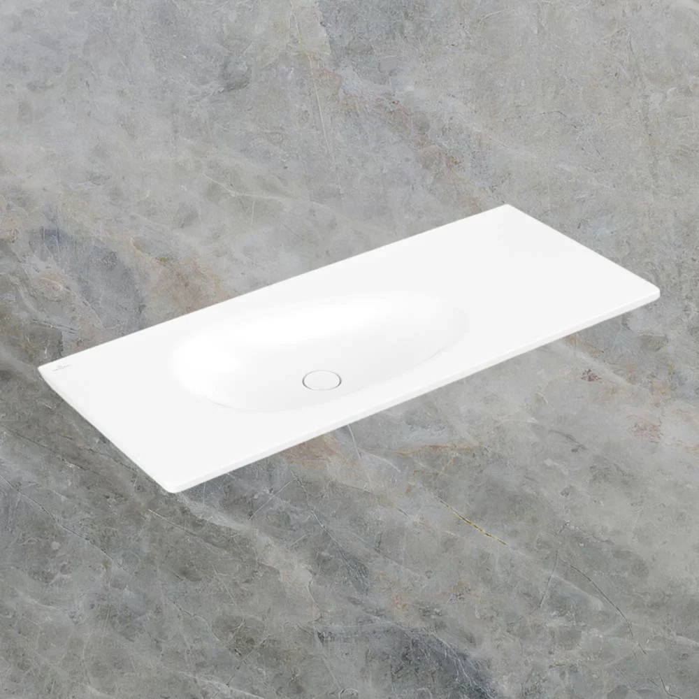 Villeroy & Boch Antao 1200mm Wall Hung Basin Stone White - Image 2