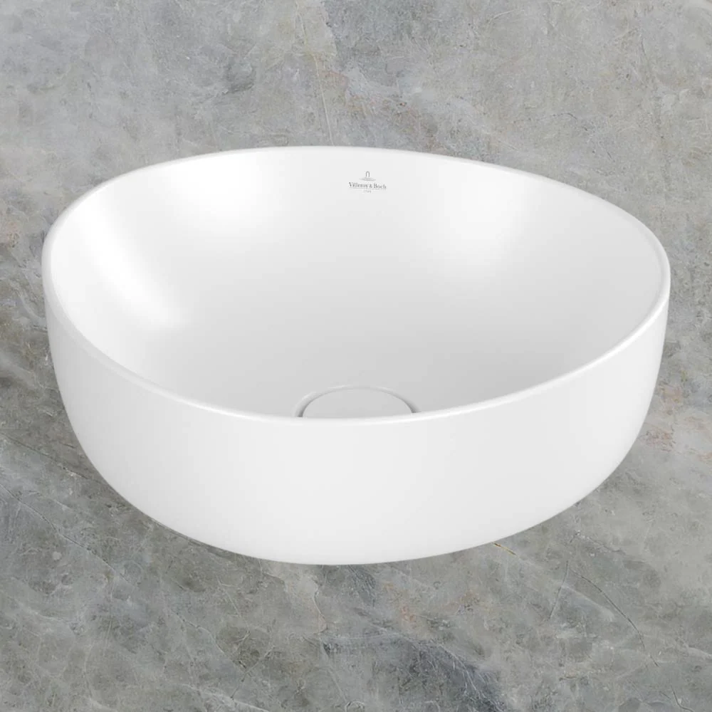Villeroy & Boch Antao 400mm Vessel Basin Stone White - Image 2