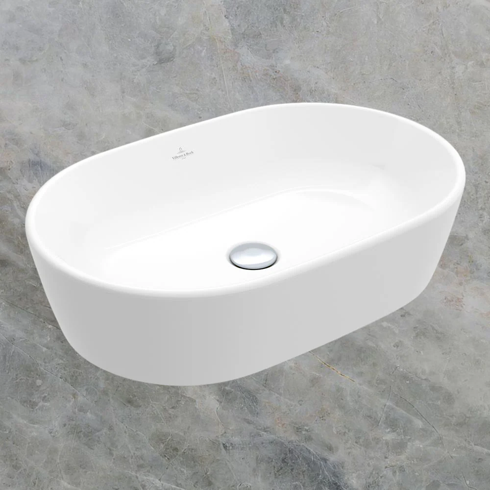 Villeroy & Boch Architectura 2.0 600mm Oval Vessel Basin with Overflow Alpine White - Image 2