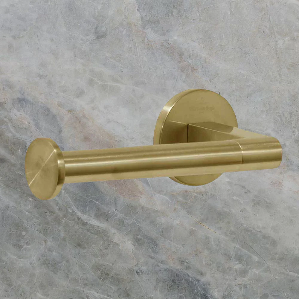 Villeroy & Boch Architectura Left Hand Facing Toilet Roll Holder Brushed Gold - Image 2