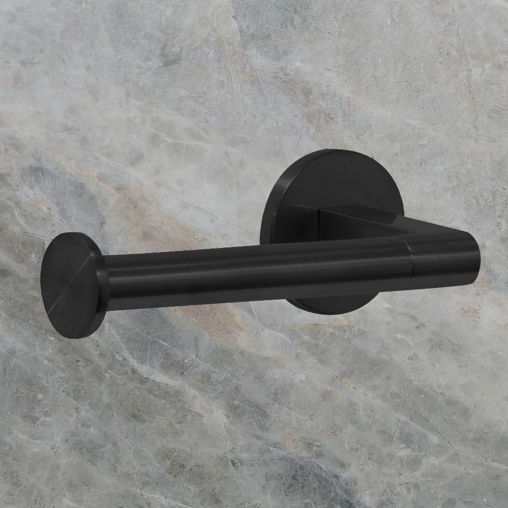 Villeroy & Boch Architectura Left Hand Facing Toilet Roll Holder Matte Black - Image 2