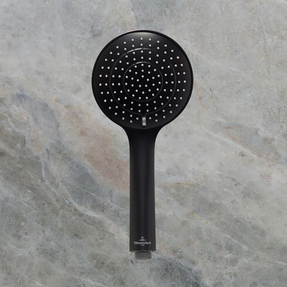 Villeroy & Boch Architectura Style Trio 110mm Shower Handpiece Matte Black - Image 2