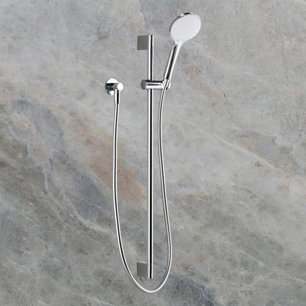Villeroy & Boch Architectura Style White Intensive Silicon Shower Rail Set Chrome - Image 2