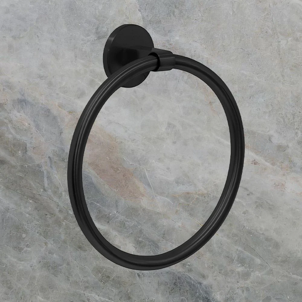 Villeroy & Boch Architectura Towel Ring Matte Black - Image 2