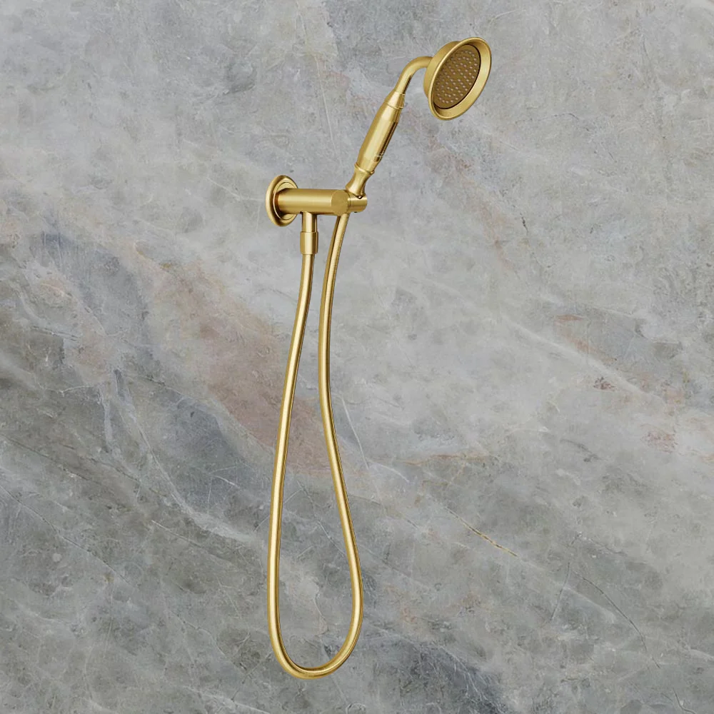 Villeroy & Boch Avia 2.0 Adjustable Hook & Union Shower Set Brushed Gold - Image 2