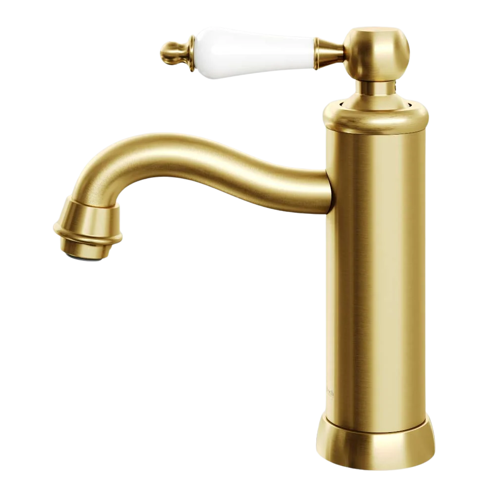 Villeroy & Boch Avia 2.0 Basin Mixer Ceramic Lever Brushed Gold Lead Free - Image 3