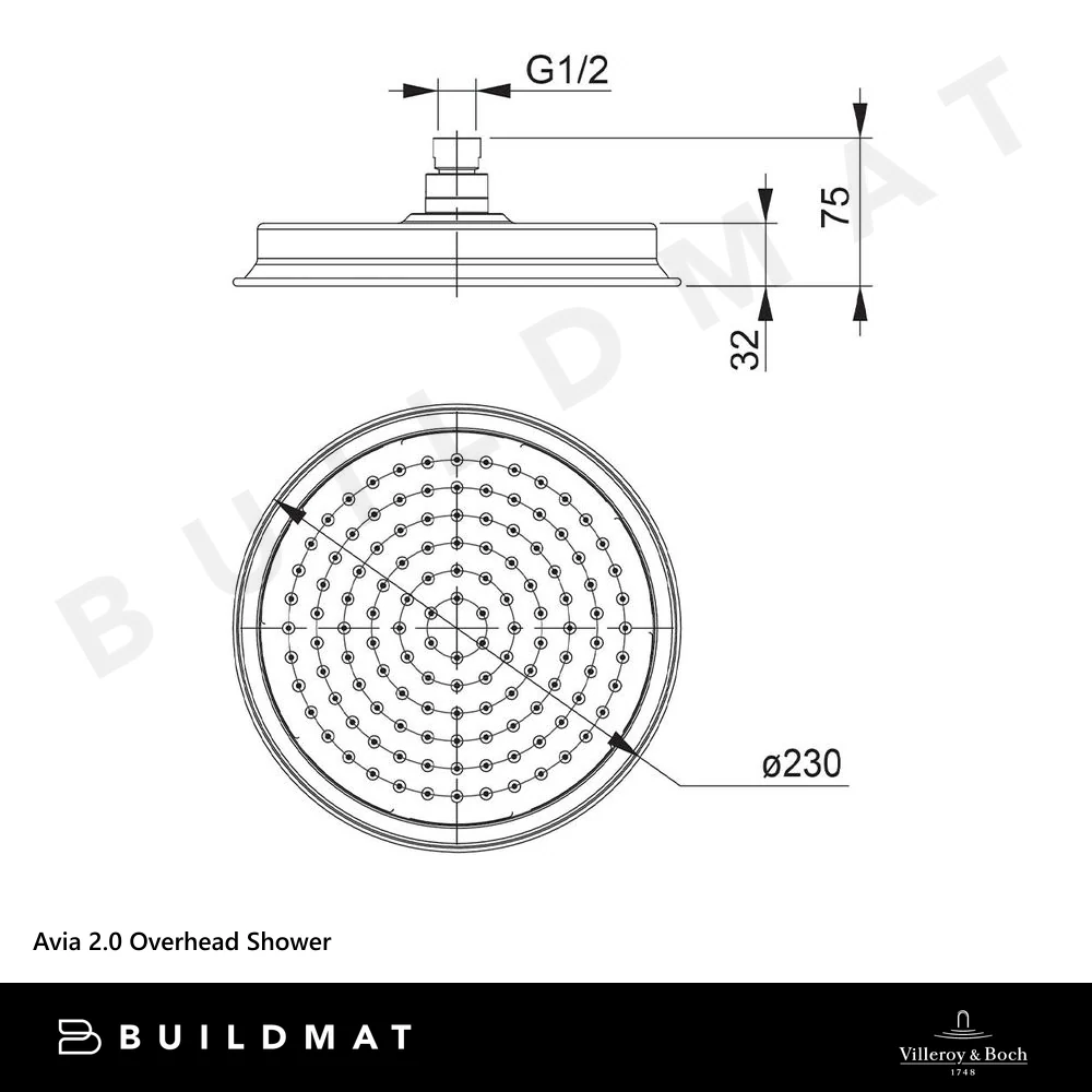 Villeroy & Boch Avia 2.0 Overhead Shower Chrome - Image 4