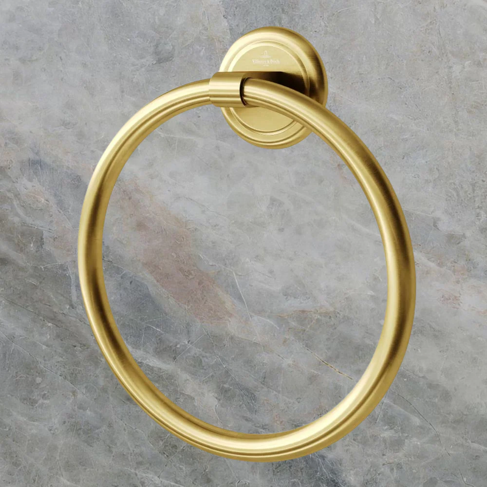 Villeroy & Boch Avia 2.0 Towel Ring Brushed Gold - Image 2