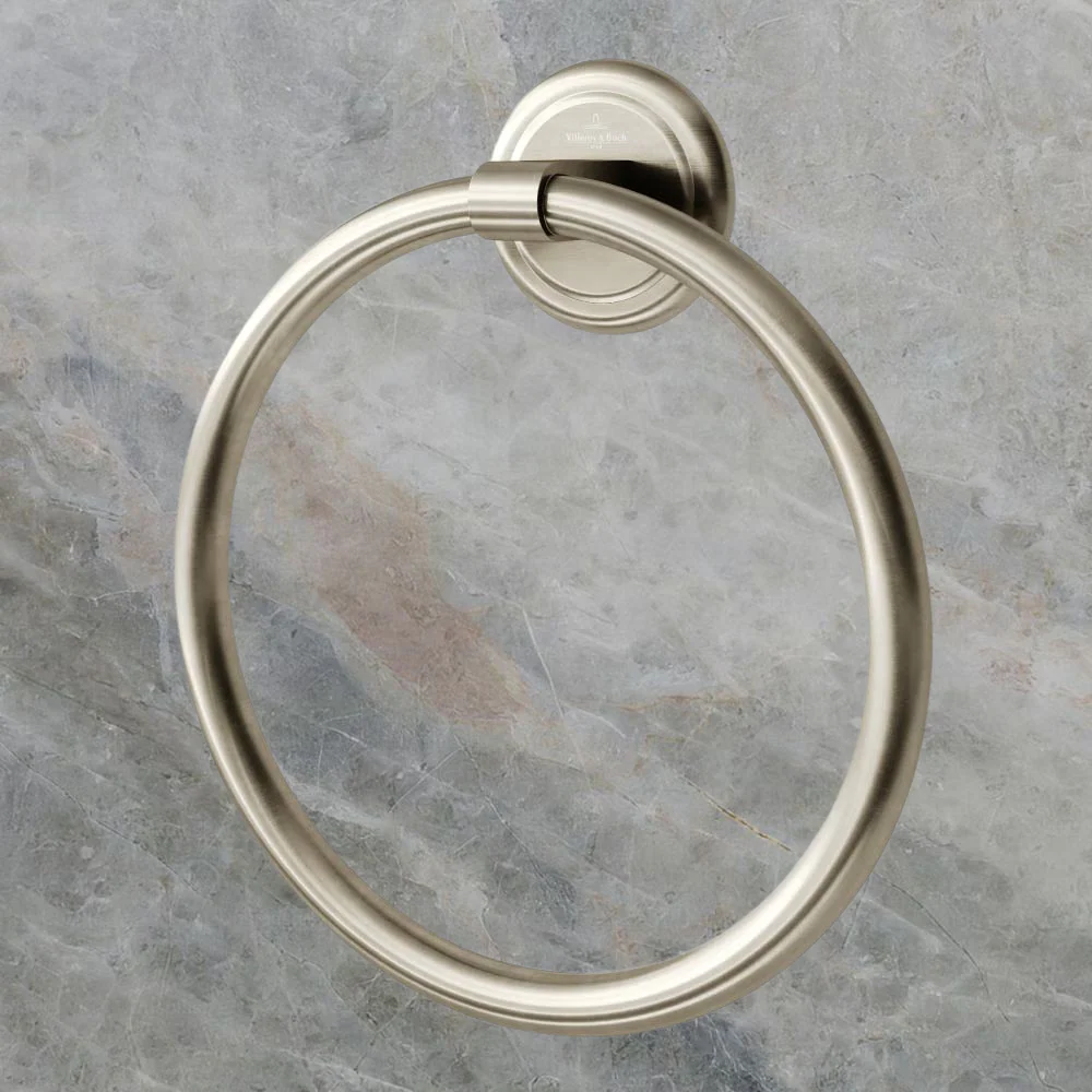 Villeroy & Boch Avia 2.0 Towel Ring Brushed Nickel - Image 2