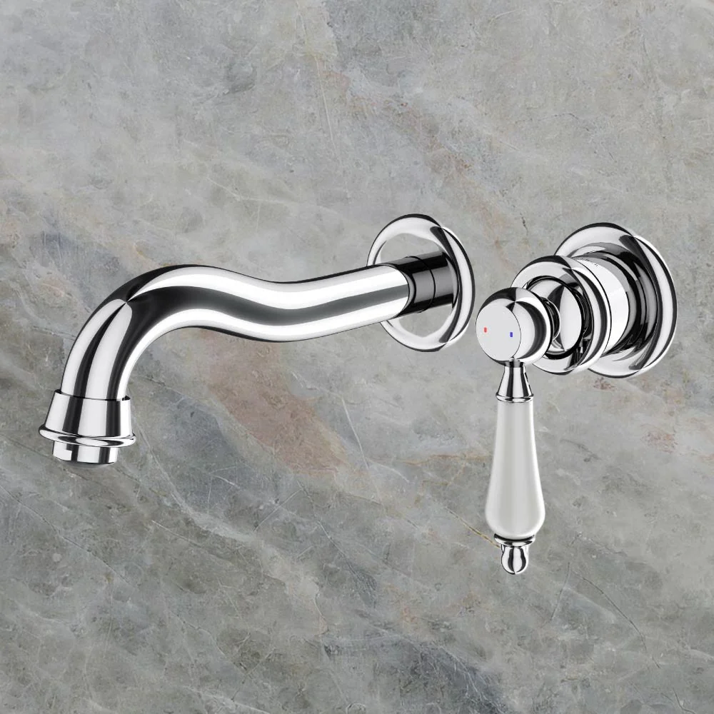 Villeroy & Boch Avia 2.0 Wall Mounted Basin Mixer Ceramic Lever Chrome Lead Free - Image 2