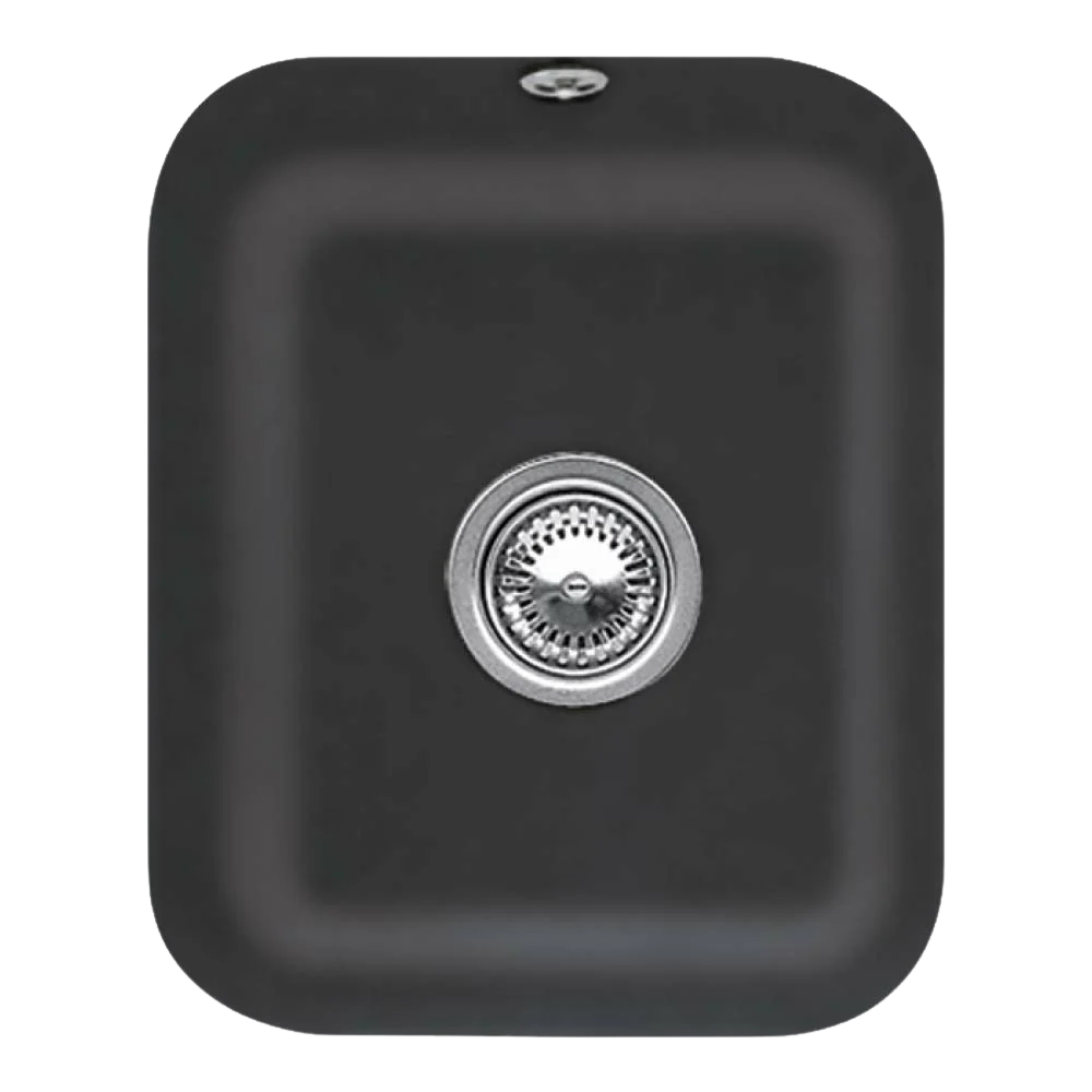 Villeroy & Boch Cisterna 45 370mm Rectangular Under Counter Sink with Overflow Pure Black - Image 3