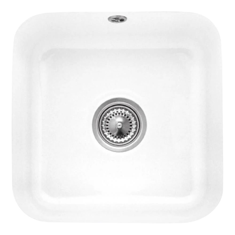 Villeroy & Boch Cisterna 50 445mm Square Under Counter Sink with Overflow Alpine White