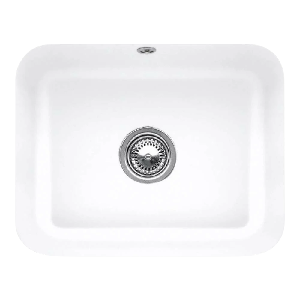 Villeroy & Boch Cisterna 60C 550mm Rectangular Under Counter Sink with Overflow Stone White