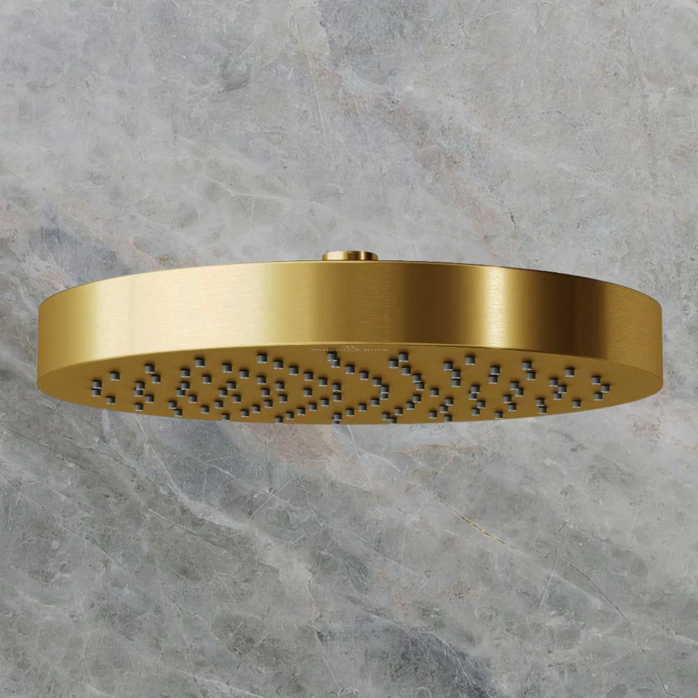 Villeroy & Boch Embrace Elite 250mm Overhead Shower Brushed Gold - Image 2