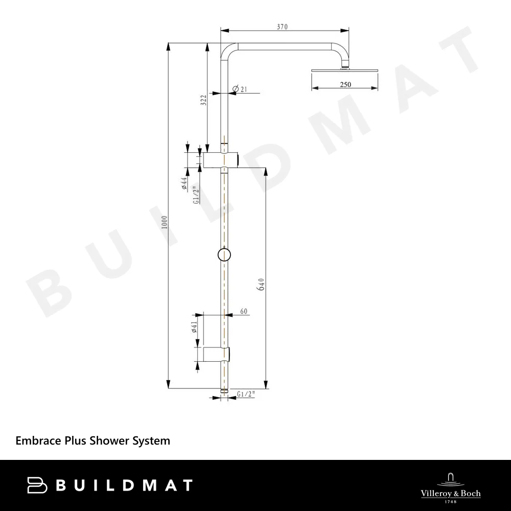 Villeroy & Boch Embrace Plus Shower System Chrome - Image 4