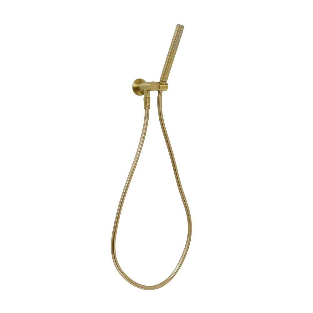 Villeroy & Boch Embrace Pure Adjustable Hook & Union Shower Set Brushed Gold