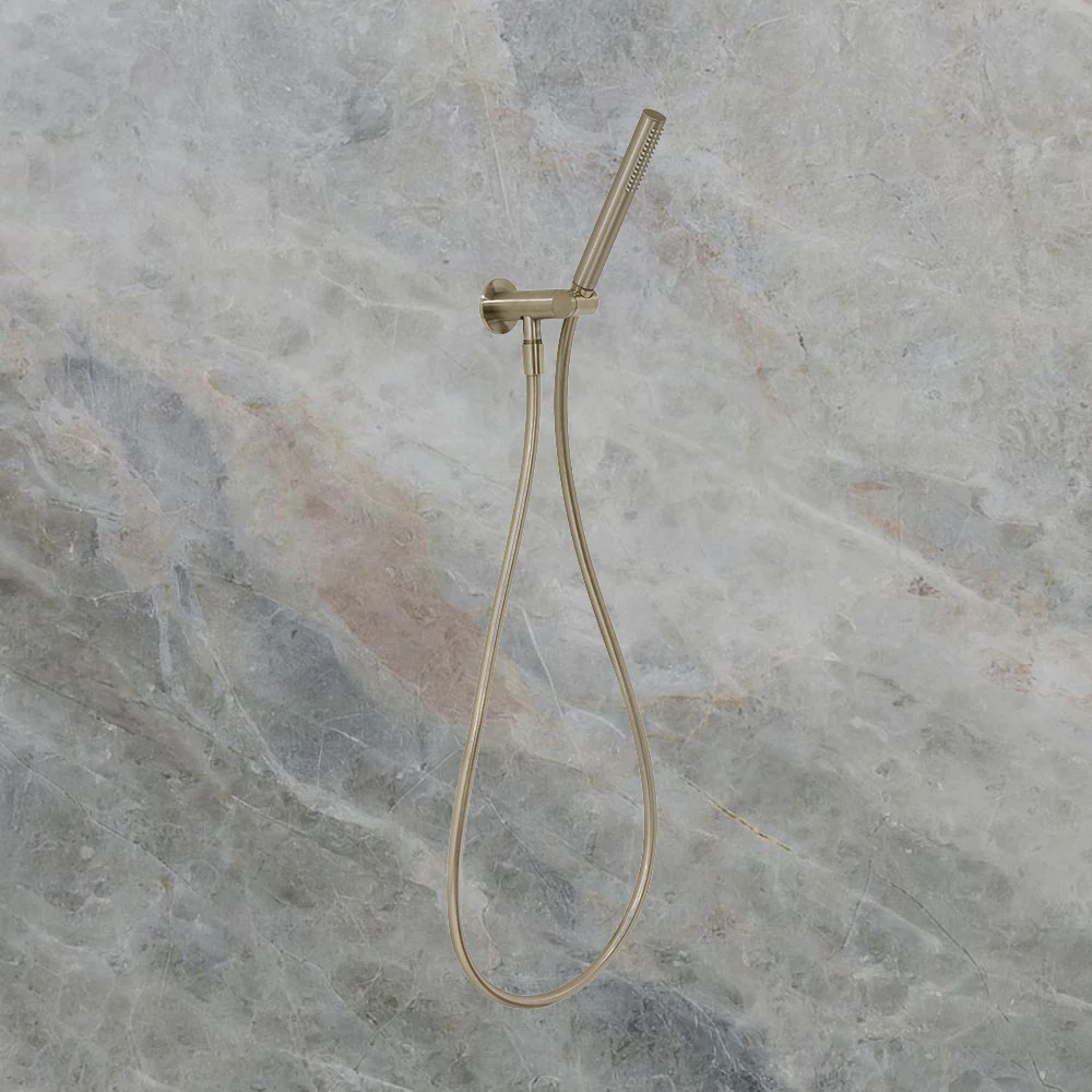 Villeroy & Boch Embrace Pure Adjustable Hook & Union Shower Set Brushed Nickel - Image 2