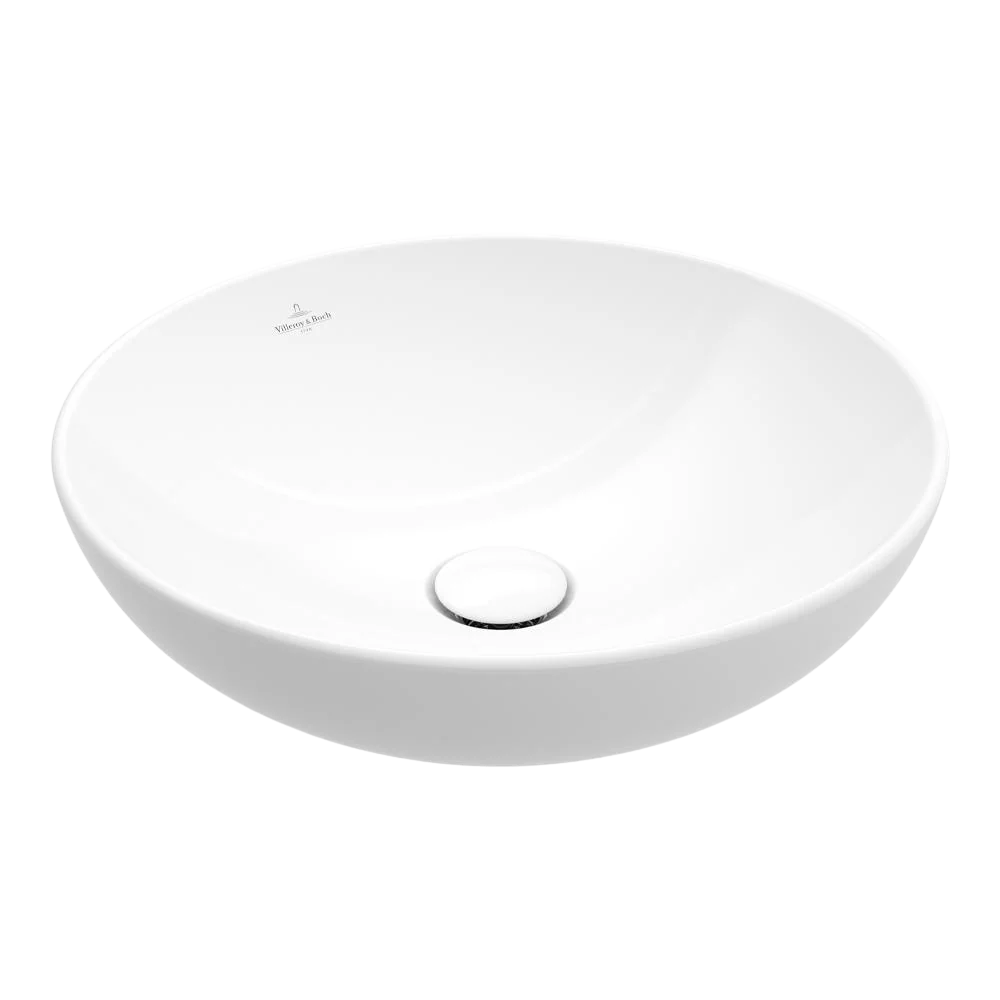 Villeroy & Boch Loop Slim 380mm Round Vessel Basin with Overflow White