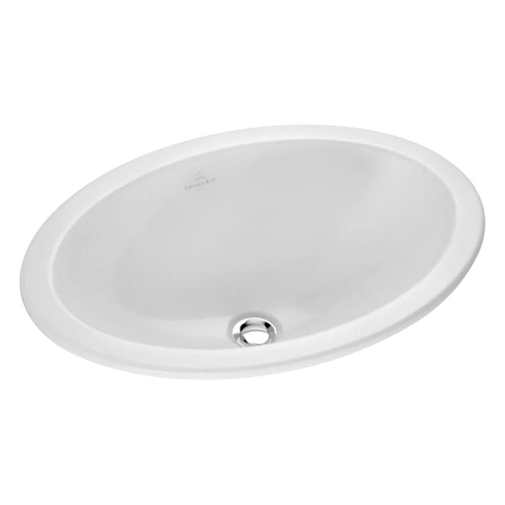 Villeroy & Boch Loop Slim 505mm Oval Drop In Basin with Overflow Alpine White - Image 3