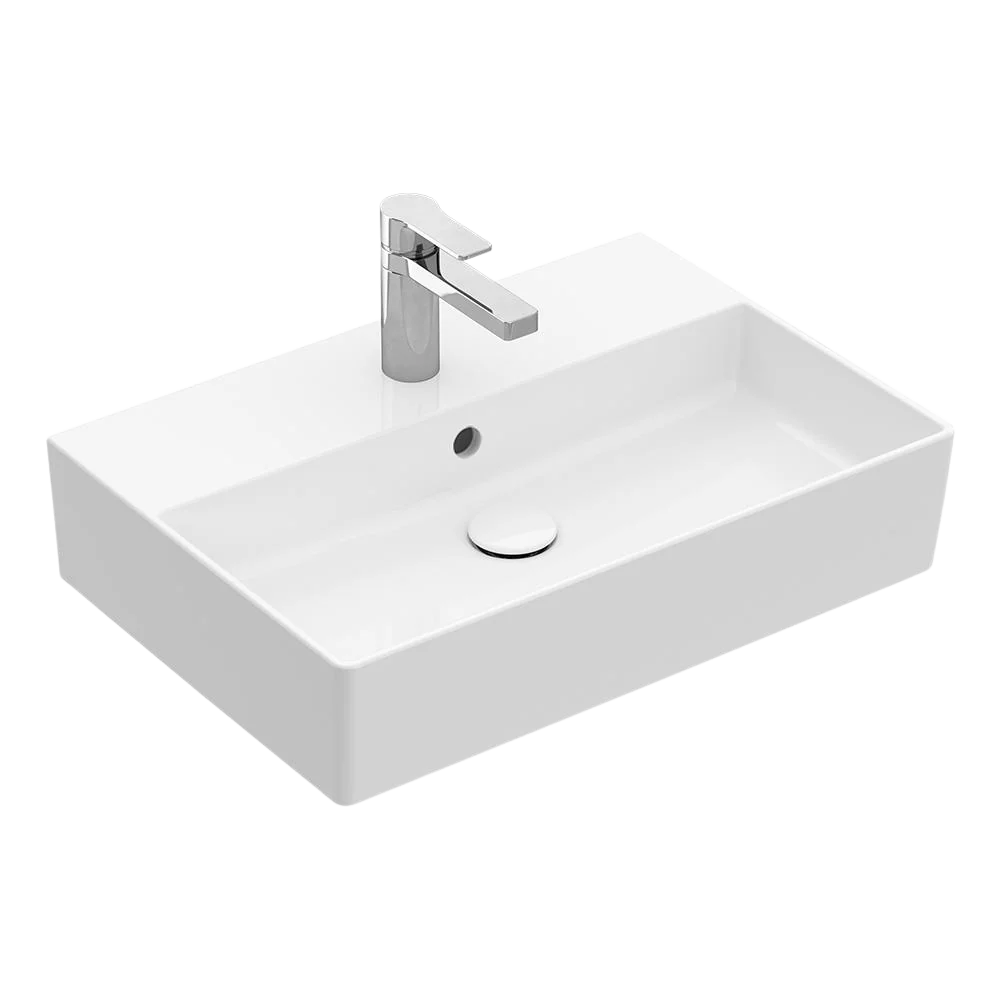 Villeroy & Boch Memento 2.0 500mm Wall Hung Basin with Overflow 1 Tap Hole Alpine White - Image 3