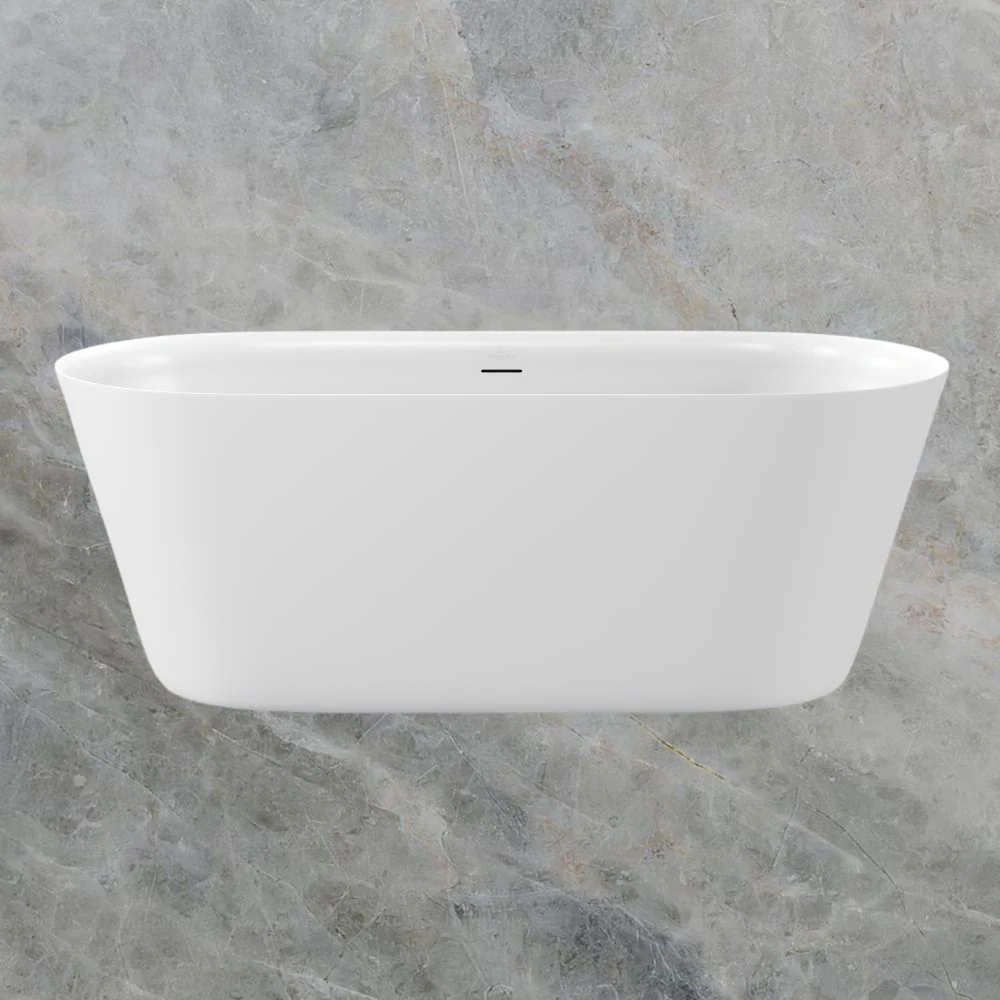Villeroy & Boch O.Novo 1650mm Oval Freestanding Bath CastStone White - Image 2