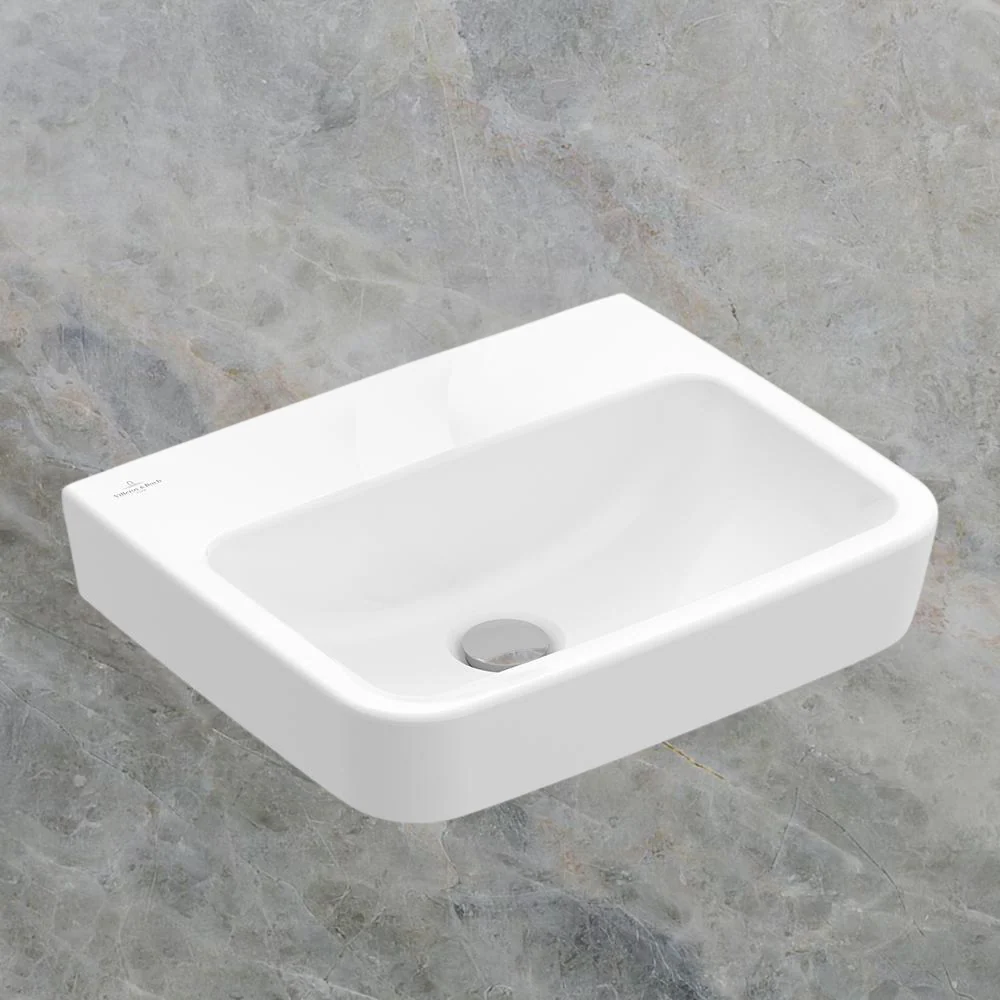 Villeroy & Boch O.Novo 2.0 450mm Rectangular Hand Wash Basin Alpine White - Image 2