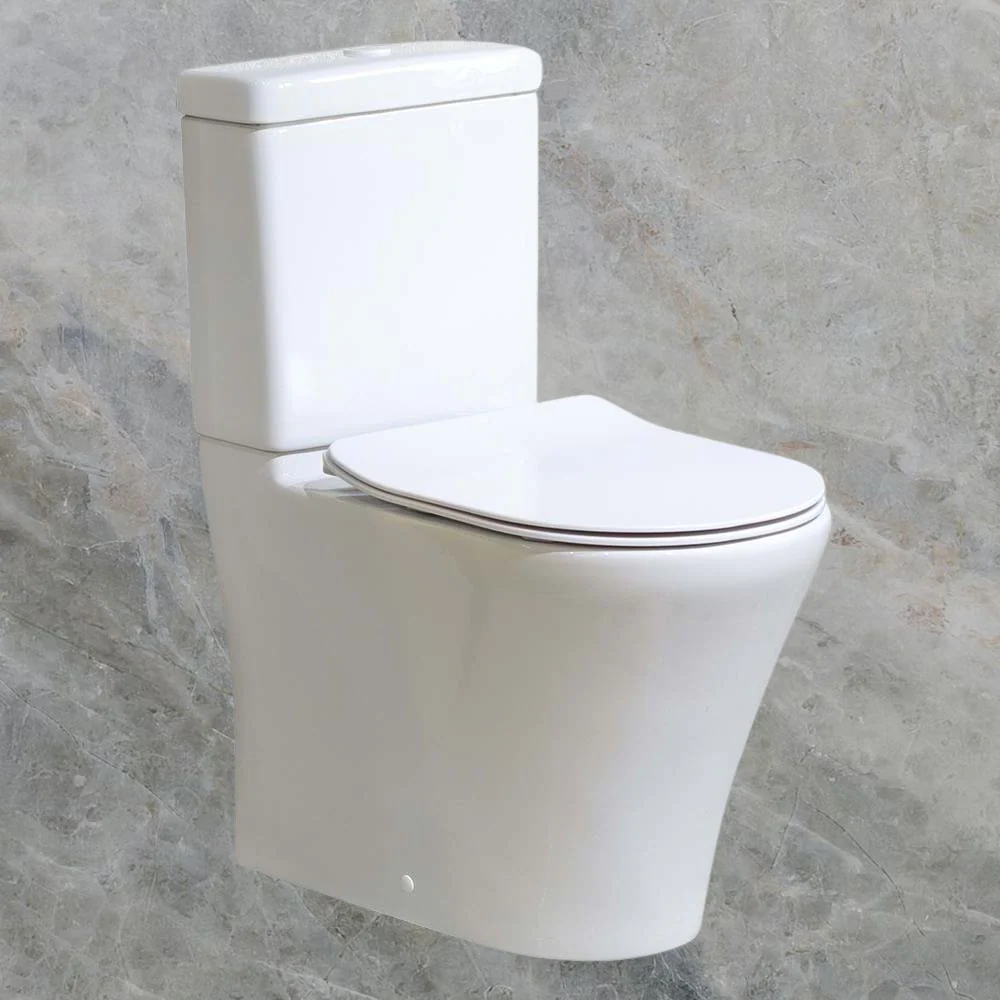 Villeroy & Boch O.Novo 2.0 DirectFlush BTW Rear Entry Toilet Suite with Slim Seat CeramicPlus Alpine White - Image 2