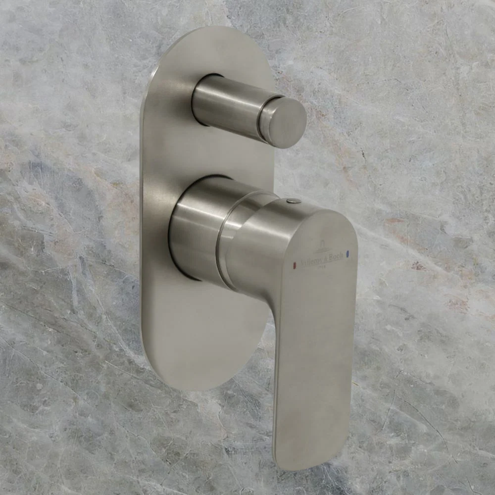 Villeroy & Boch O.Novo Diverter Mixer Brushed Nickel - Image 2