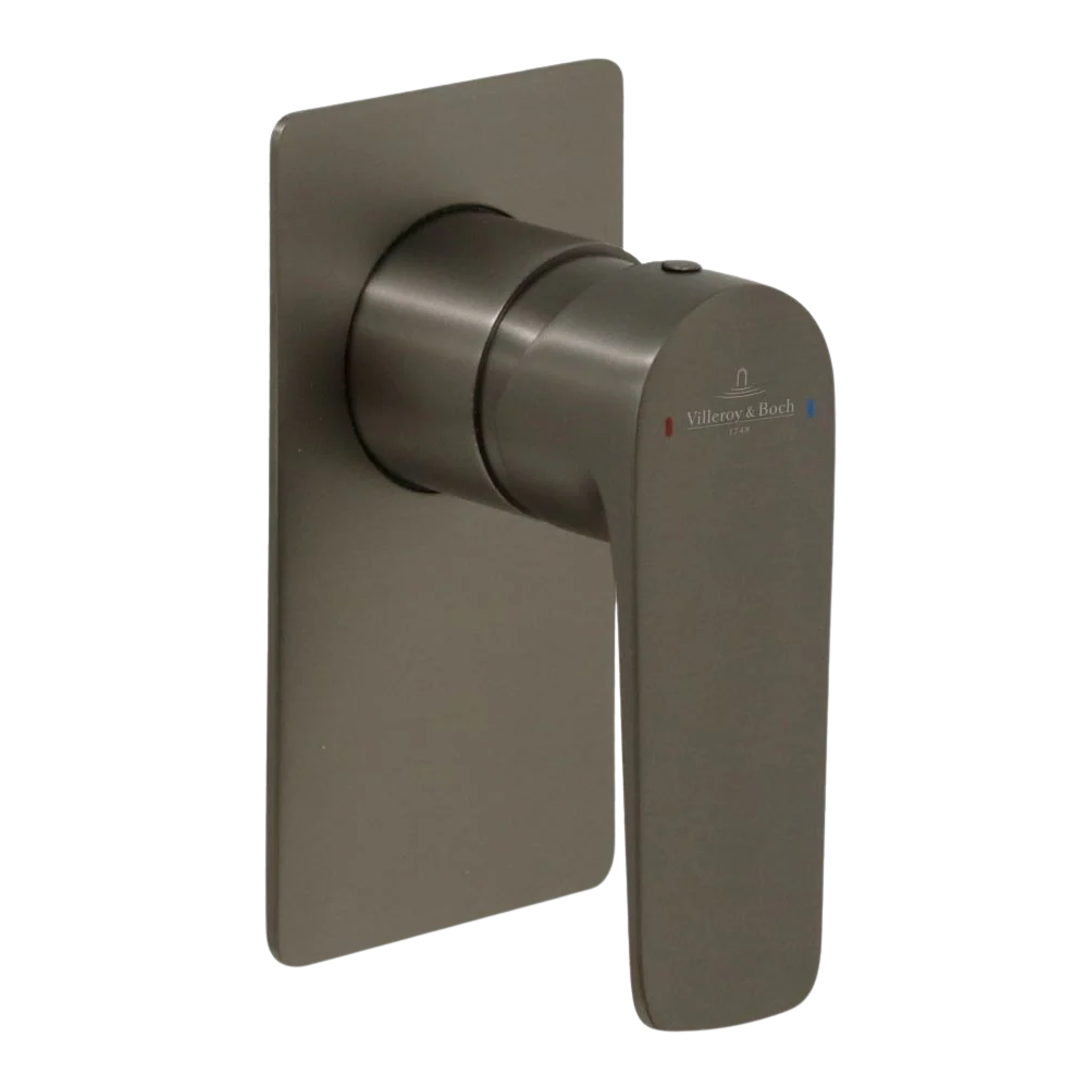 Villeroy & Boch O.Novo Style Rectangular Shower Mixer Gunmetal - Image 3