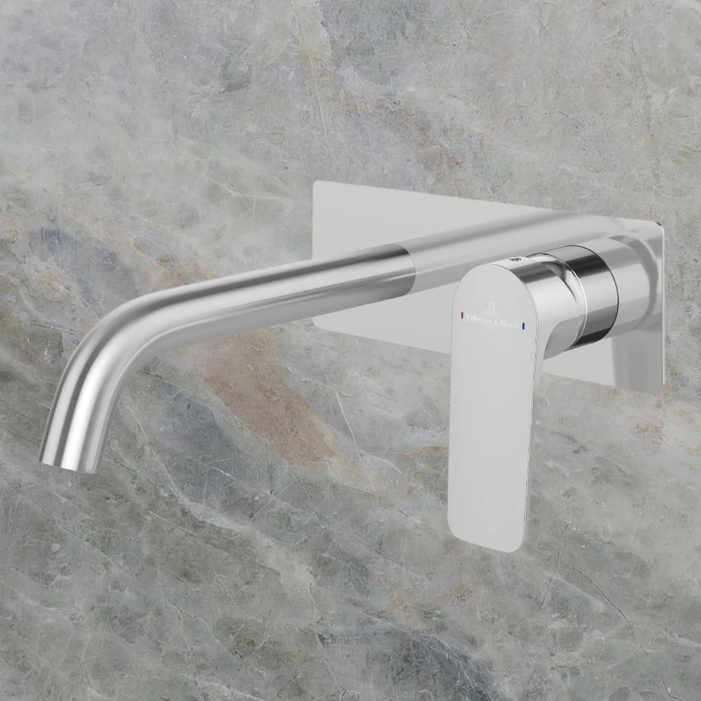 Villeroy & Boch O.Novo Style S Rectangular Wall Mounted Basin Mixer Chrome Lead Free - Image 2