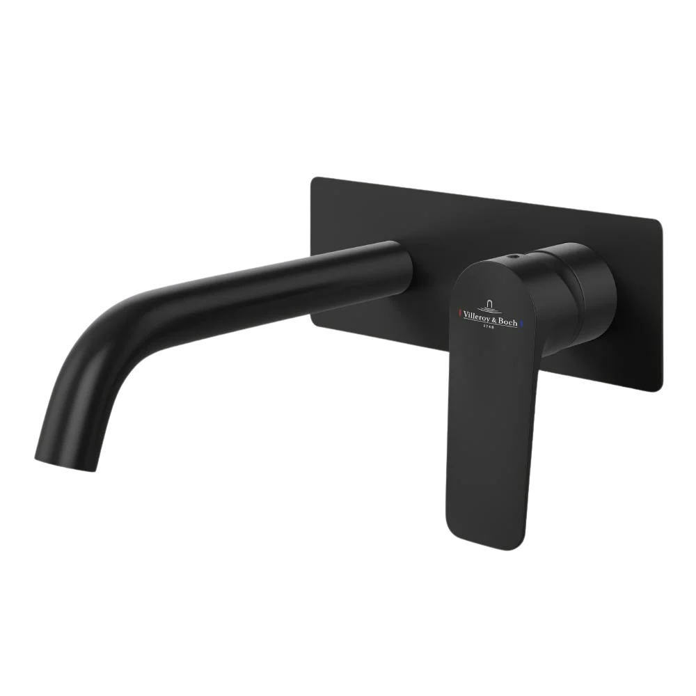 Villeroy & Boch O.Novo Style S Rectangular Wall Mounted Basin Mixer Matte Black Lead Free - Image 3