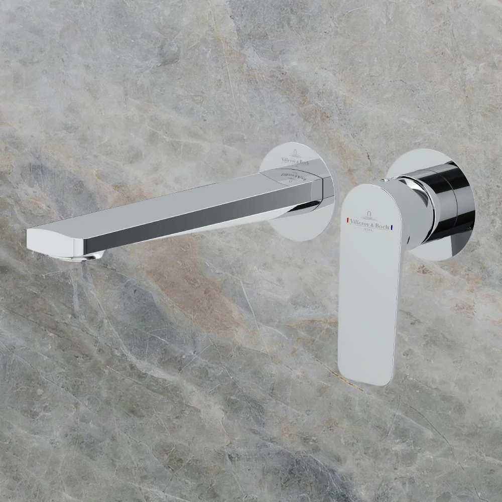 Villeroy & Boch O.Novo Style Wall Mounted Basin Mixer Chrome Lead Free - Image 2