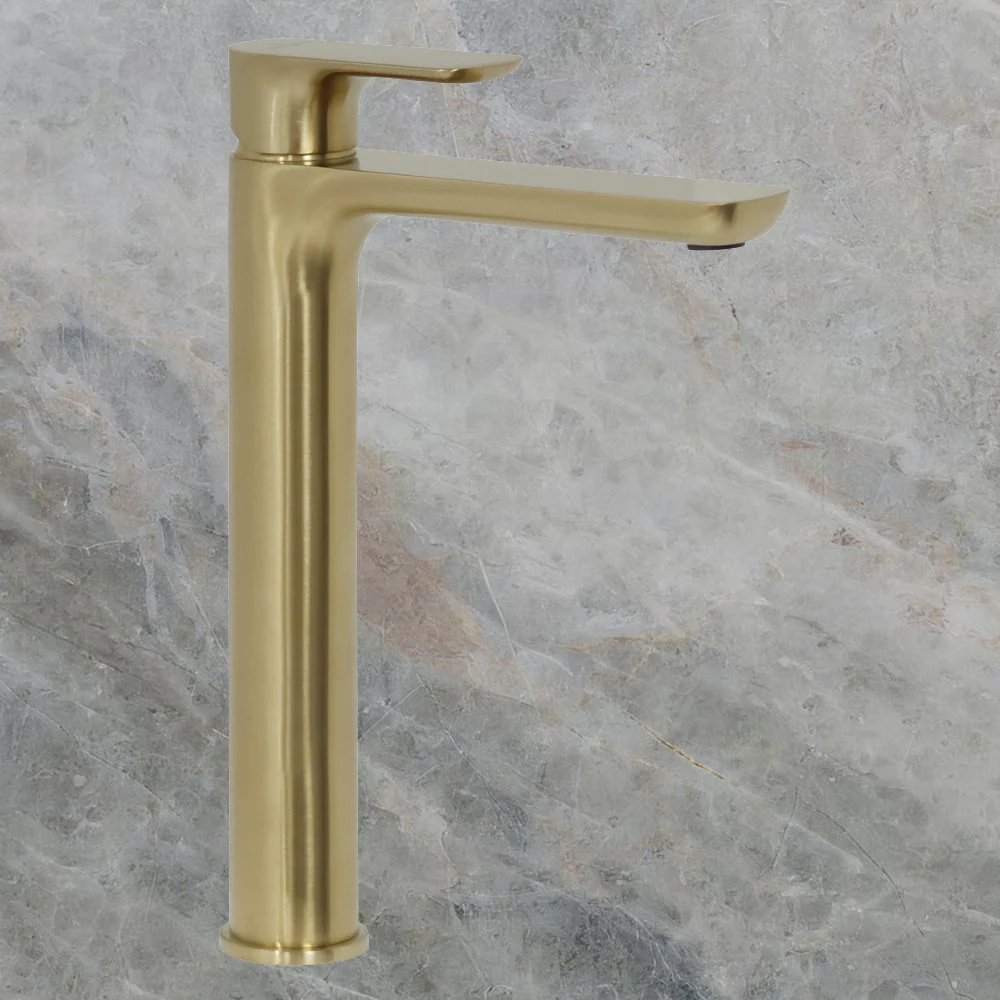 Villeroy & Boch O.Novo Vessel Basin Mixer Brushed Gold - Image 2